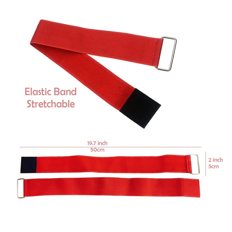 Unixing 8 Colors 3 Legged Race Bands, Three Legged Race Durable Firm Elastic Tie Rope Colorful 3 Leg Race Band for Party Game Outdoor Fun - Image 3
